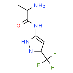 ChemSpider 2D Image | N-[3-(Trifluoromethyl)-1H-pyrazol-5-yl]alaninamide | C7H9F3N4O
