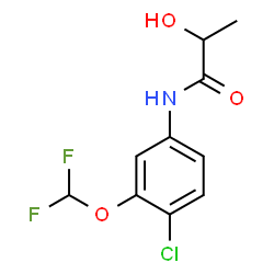 ChemSpider 2D Image | N-[4-Chloro-3-(difluoromethoxy)phenyl]-2-hydroxypropanamide | C10H10ClF2NO3