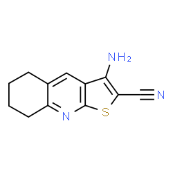 ChemSpider 2D Image | 3-amino-5H,6H,7H,8H-thieno[2,3-b]quinoline-2-carbonitrile | C12H11N3S