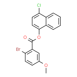ChemSpider 2D Image | 4-Chloro-1-naphthyl 2-bromo-5-methoxybenzoate | C18H12BrClO3