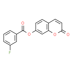 ChemSpider 2D Image | 2-Oxo-2H-chromen-7-yl 3-fluorobenzoate | C16H9FO4