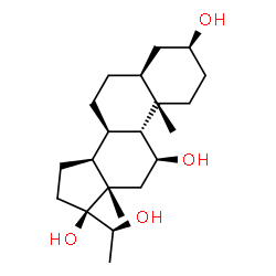 ChemSpider 2D Image | (3beta,5alpha,8alpha,9beta,11beta,17alpha,20S)-Pregnane-3,11,17,20-tetrol | C21H36O4