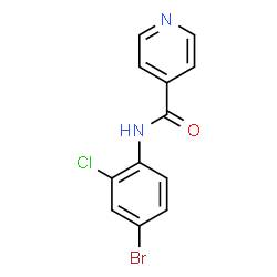 ChemSpider 2D Image | N-(4-Bromo-2-chlorophenyl)isonicotinamide | C12H8BrClN2O