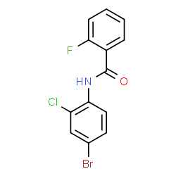 ChemSpider 2D Image | N-(4-Bromo-2-chlorophenyl)-2-fluorobenzamide | C13H8BrClFNO
