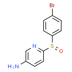 ChemSpider 2D Image | 6-[(R)-(4-Bromophenyl)sulfinyl]-3-pyridinamine | C11H9BrN2OS