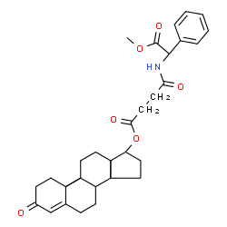 ChemSpider 2D Image | (10alpha,14beta,17alpha)-3-Oxoandrost-4-en-17-yl 4-{[(1S)-2-methoxy-2-oxo-1-phenylethyl]amino}-4-oxobutanoate | C32H41NO6