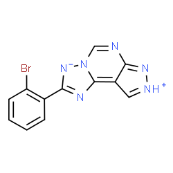 ChemSpider 2D Image | 2-(2-Bromophenyl)pyrazolo[4,3-e][1,2,4]triazolo[1,5-c]pyrimidin-8-ium-3-ide | C12H7BrN6