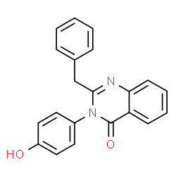 ChemSpider 2D Image | 2-Benzyl-3-(4-hydroxyphenyl)-4(3H)-quinazolinone | C21H16N2O2