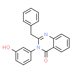 ChemSpider 2D Image | 2-Benzyl-3-(3-hydroxyphenyl)-4(3H)-quinazolinone | C21H16N2O2
