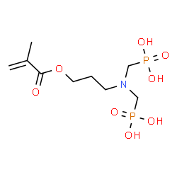 ChemSpider 2D Image | [{[3-(Methacryloyloxy)propyl]imino}bis(methylene)]bis(phosphonic acid) | C9H19NO8P2