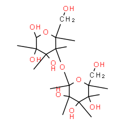 ChemSpider 2D Image | (2R,3R,4S,5S,6R)-6-(Hydroxymethyl)-3,4,5,6-tetramethyl-5-{[(2S,3R,4R,5S,6R)-3,4,5-trihydroxy-6-(hydroxymethyl)-2,3,4,5,6-pentamethyltetrahydro-2H-pyran-2-yl]oxy}tetrahydro-2H-pyran-2,3,4-triol (non-pr
eferred name) | C21H40O11