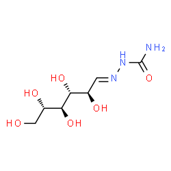 ChemSpider 2D Image | (2E)-2-[(2R,3R,4S,5S)-2,3,4,5,6-Pentahydroxyhexylidene]hydrazinecarboxamide (non-preferred name) | C7H15N3O6