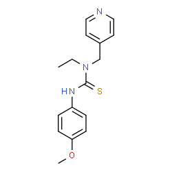 ChemSpider 2D Image | 1-Ethyl-3-(4-methoxyphenyl)-1-(4-pyridinylmethyl)thiourea | C16H19N3OS