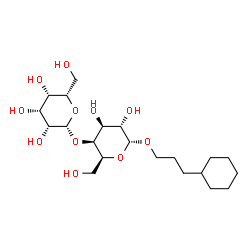 ChemSpider 2D Image | 3-Cyclohexylpropyl 4-O-beta-L-talopyranosyl-alpha-L-galactopyranoside | C21H38O11