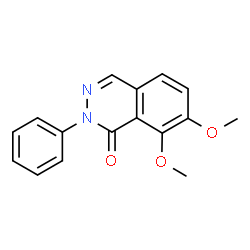ChemSpider 2D Image | 7,8-Dimethoxy-2-phenyl-1(2H)-phthalazinone | C16H14N2O3