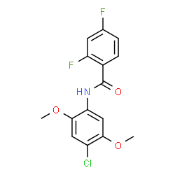 ChemSpider 2D Image | N-(4-Chloro-2,5-dimethoxyphenyl)-2,4-difluorobenzamide | C15H12ClF2NO3