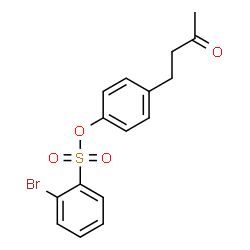 ChemSpider 2D Image | 4-(3-Oxobutyl)phenyl 2-bromobenzenesulfonate | C16H15BrO4S