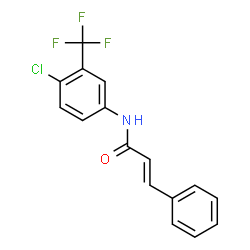 ChemSpider 2D Image | (2E)-N-[4-Chloro-3-(trifluoromethyl)phenyl]-3-phenylacrylamide | C16H11ClF3NO