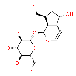 ChemSpider 2D Image | (1S,4aR,5S,7aS)-5-Hydroxy-7-(hydroxymethyl)-1,4a,5,6,7,7a-hexahydrocyclopenta[c]pyran-1-yl beta-D-glucopyranoside | C15H24O9
