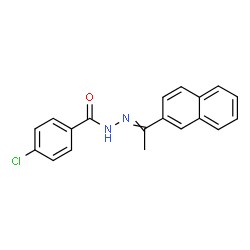 ChemSpider 2D Image | 4-Chloro-N'-[1-(2-naphthyl)ethylidene]benzohydrazide | C19H15ClN2O