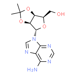 ChemSpider 2D Image | 9-(2,3-O-Isopropylidene-alpha-D-lyxofuranosyl)-9H-purin-6-amine | C13H17N5O4