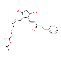 ChemSpider 2D Image | Isopropyl (5Z)-7-{(1S,2R,3R,5R)-3,5-dihydroxy-2-[(1E,3R)-3-hydroxy-5-phenyl-1-penten-1-yl]cyclopentyl}-5-heptenoate | C26H38O5