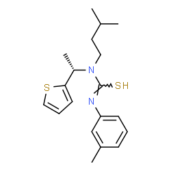 ChemSpider 2D Image | 1-(3-Methylbutyl)-3-(3-methylphenyl)-1-[(1S)-1-(2-thienyl)ethyl]thiourea | C19H26N2S2