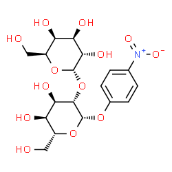 ChemSpider 2D Image | 4-Nitrophenyl 2-O-alpha-L-galactopyranosyl-beta-D-altropyranoside | C18H25NO13