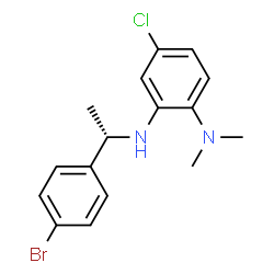 ChemSpider 2D Image | N~2~-[(1S)-1-(4-Bromophenyl)ethyl]-4-chloro-N~1~,N~1~-dimethyl-1,2-benzenediamine | C16H18BrClN2