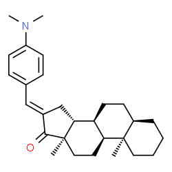 ChemSpider 2D Image | (5beta,8alpha,16E)-16-[4-(Dimethylamino)benzylidene]androstan-17-one | C28H39NO