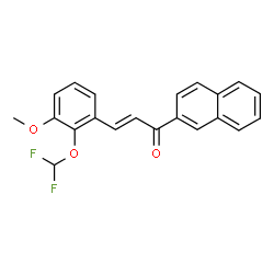 ChemSpider 2D Image | (2E)-3-[2-(Difluoromethoxy)-3-methoxyphenyl]-1-(2-naphthyl)-2-propen-1-one | C21H16F2O3