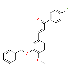 ChemSpider 2D Image | (2E)-3-[3-(Benzyloxy)-4-methoxyphenyl]-1-(4-fluorophenyl)-2-propen-1-one | C23H19FO3