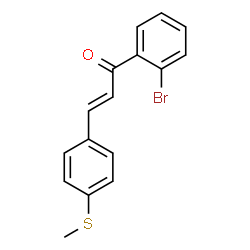 ChemSpider 2D Image | (2E)-1-(2-Bromophenyl)-3-[4-(methylsulfanyl)phenyl]-2-propen-1-one | C16H13BrOS