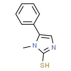 ChemSpider 2D Image | 1-Methyl-5-phenyl-1H-imidazole-2-thiol | C10H10N2S