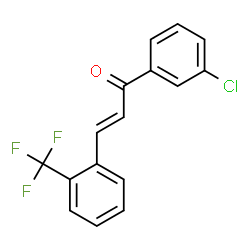 ChemSpider 2D Image | (2E)-1-(3-Chlorophenyl)-3-[2-(trifluoromethyl)phenyl]-2-propen-1-one | C16H10ClF3O