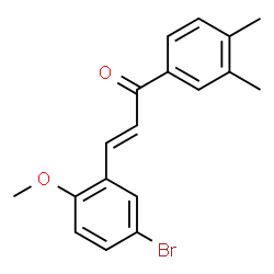 ChemSpider 2D Image | (2E)-3-(5-Bromo-2-methoxyphenyl)-1-(3,4-dimethylphenyl)-2-propen-1-one | C18H17BrO2