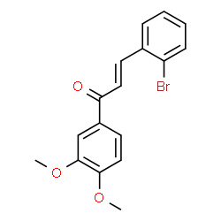 ChemSpider 2D Image | (2E)-3-(2-Bromophenyl)-1-(3,4-dimethoxyphenyl)-2-propen-1-one | C17H15BrO3