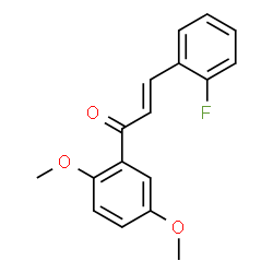 ChemSpider 2D Image | (2E)-1-(2,5-Dimethoxyphenyl)-3-(2-fluorophenyl)-2-propen-1-one | C17H15FO3