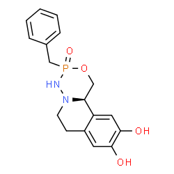 ChemSpider 2D Image | (11bR)-3-Benzyl-1,3,4,6,7,11b-hexahydro[1,3,4,2]oxadiazaphosphinino[5,4-a]isoquinoline-9,10-diol 3-oxide | C17H19N2O4P