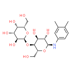 ChemSpider 2D Image | N-(3,4-Dimethylphenyl)-4-O-alpha-L-galactopyranosyl-alpha-D-altropyranosylamine | C20H31NO10