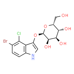 ChemSpider 2D Image | 5-Bromo-4-chloro-1H-indol-3-yl alpha-D-gulopyranoside | C14H15BrClNO6