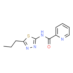 ChemSpider 2D Image | N-(5-Propyl-1,3,4-thiadiazol-2-yl)-2-pyridinecarboxamide | C11H12N4OS