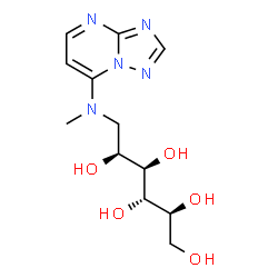 ChemSpider 2D Image | 1-Deoxy-1-[methyl([1,2,4]triazolo[1,5-a]pyrimidin-7-yl)amino]-L-altritol | C12H19N5O5