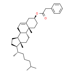 ChemSpider 2D Image | (3beta,8alpha,9beta,20S)-Cholest-5-en-3-yl phenylacetate | C35H52O2