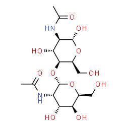 ChemSpider 2D Image | 2-Acetamido-4-O-(2-acetamido-2-deoxy-alpha-L-gulopyranosyl)-2-deoxy-alpha-L-idopyranose | C16H28N2O11