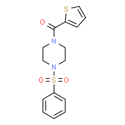 ChemSpider 2D Image | [4-(Phenylsulfonyl)-1-piperazinyl](2-thienyl)methanone | C15H16N2O3S2