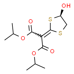 ChemSpider 2D Image | Diisopropyl [(4R)-4-hydroxy-1,3-dithiolan-2-ylidene]malonate | C12H18O5S2