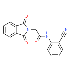 ChemSpider 2D Image | N-(2-Cyanophenyl)-2-(1,3-dioxo-1,3-dihydro-2H-isoindol-2-yl)acetamide | C17H11N3O3