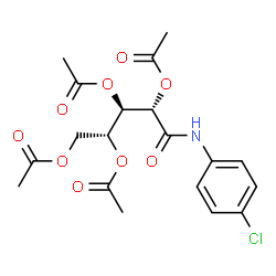 ChemSpider 2D Image | (2R,3R,4S)-4-Acetoxy-5-[(4-chlorophenyl)amino]-5-oxo-1,2,3-pentanetriyl triacetate (non-preferred name) | C19H22ClNO9