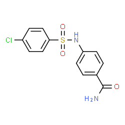 ChemSpider 2D Image | 4-(4-CHLOROBENZENESULFONAMIDO)BENZAMIDE | C13H11ClN2O3S